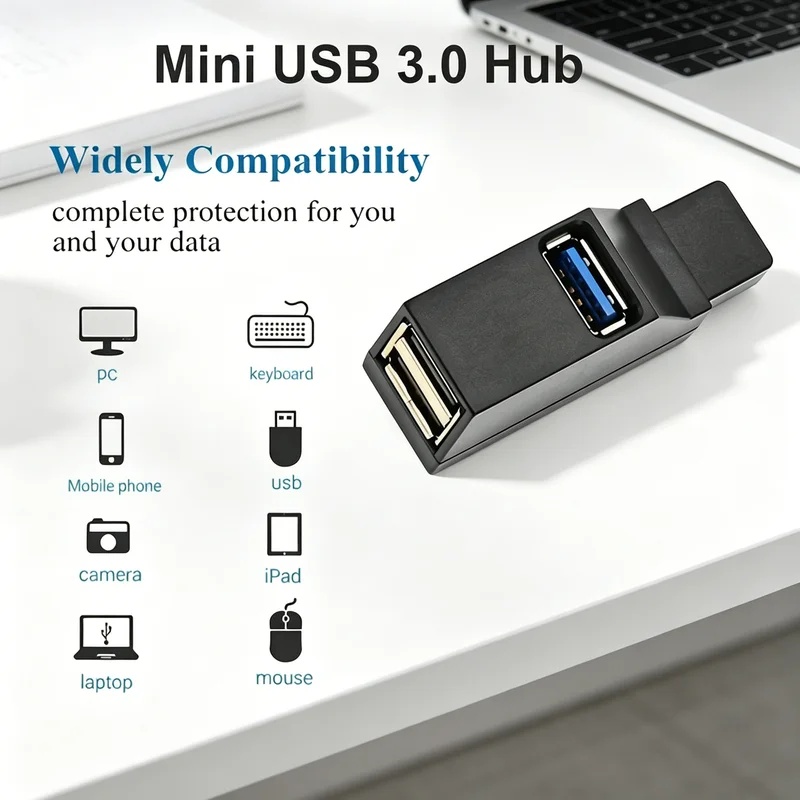 Laptop Accessories Gadgets - USB 3.0 2.0 회전식 3 포트