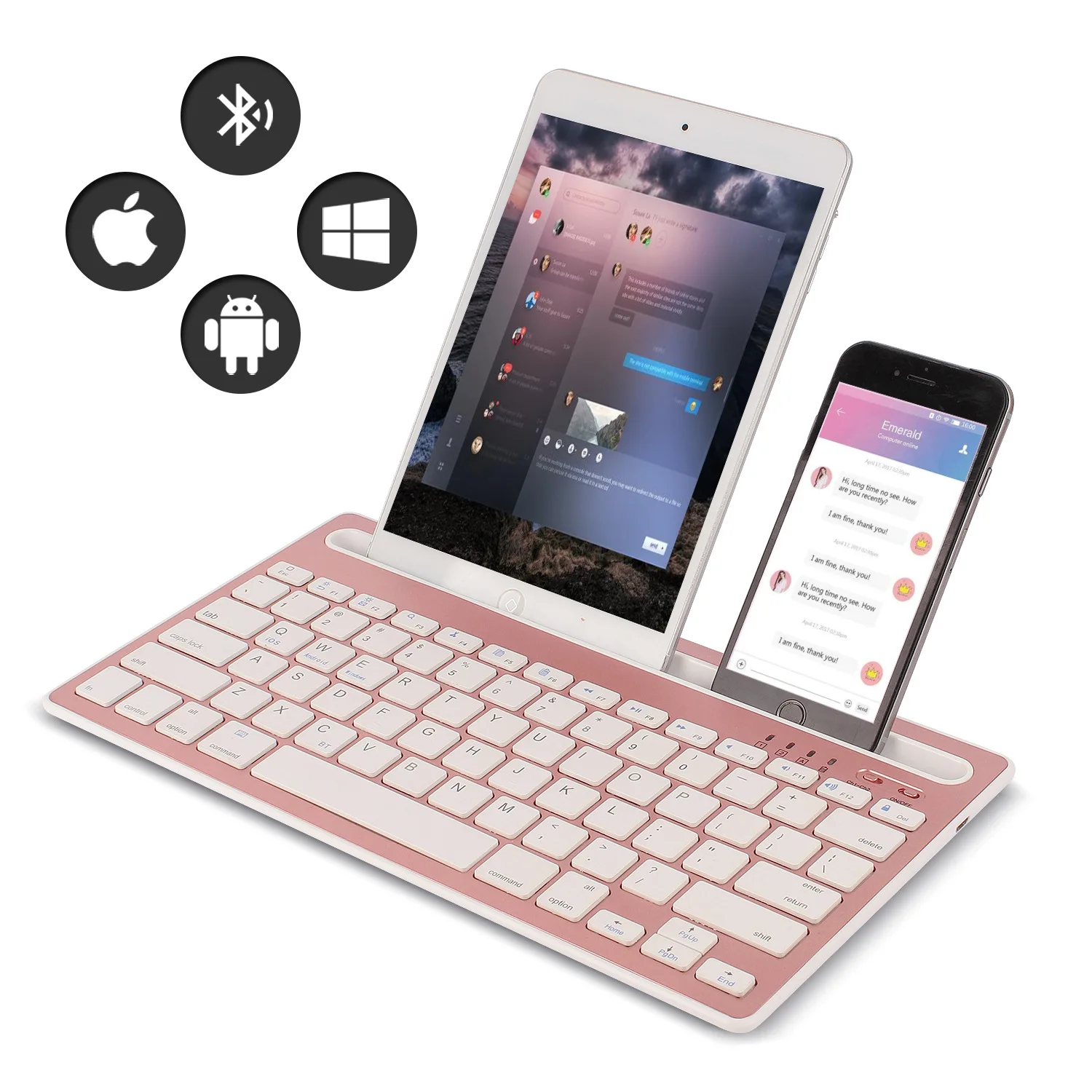 Laptop Ergonomic Accessories - 안드로이드/iOS/윈도우 시스템과 호환되는 블루투스 키보드 아이패드/스마트폰/태블릿/노트북에