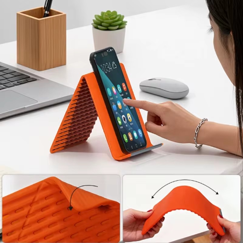 Laptop Ergonomic Accessories - 유연하고 접이식인 실리콘 폰 홀더, 휴대용