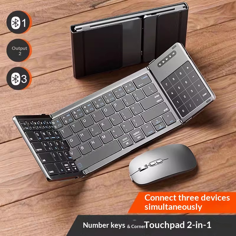 Laptop Ergonomic Accessories - Mengzu Tri Fold 무선 블루투스 키보드(숫자