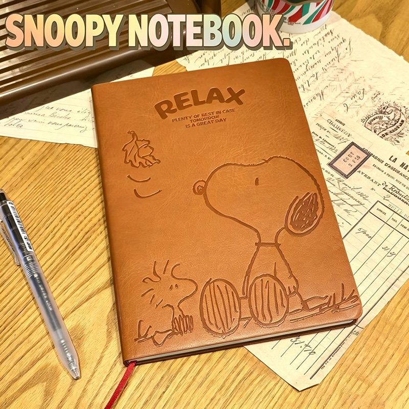 Laptop Accessories Cover - 빈티지 스누피 A5 가죽 노트 귀여운
