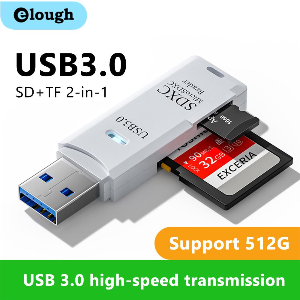 2 in 1 USB 3.0 카드 리더기 마이크로 TF  - Laptop Accessories For Programmers 리뷰 및 가격