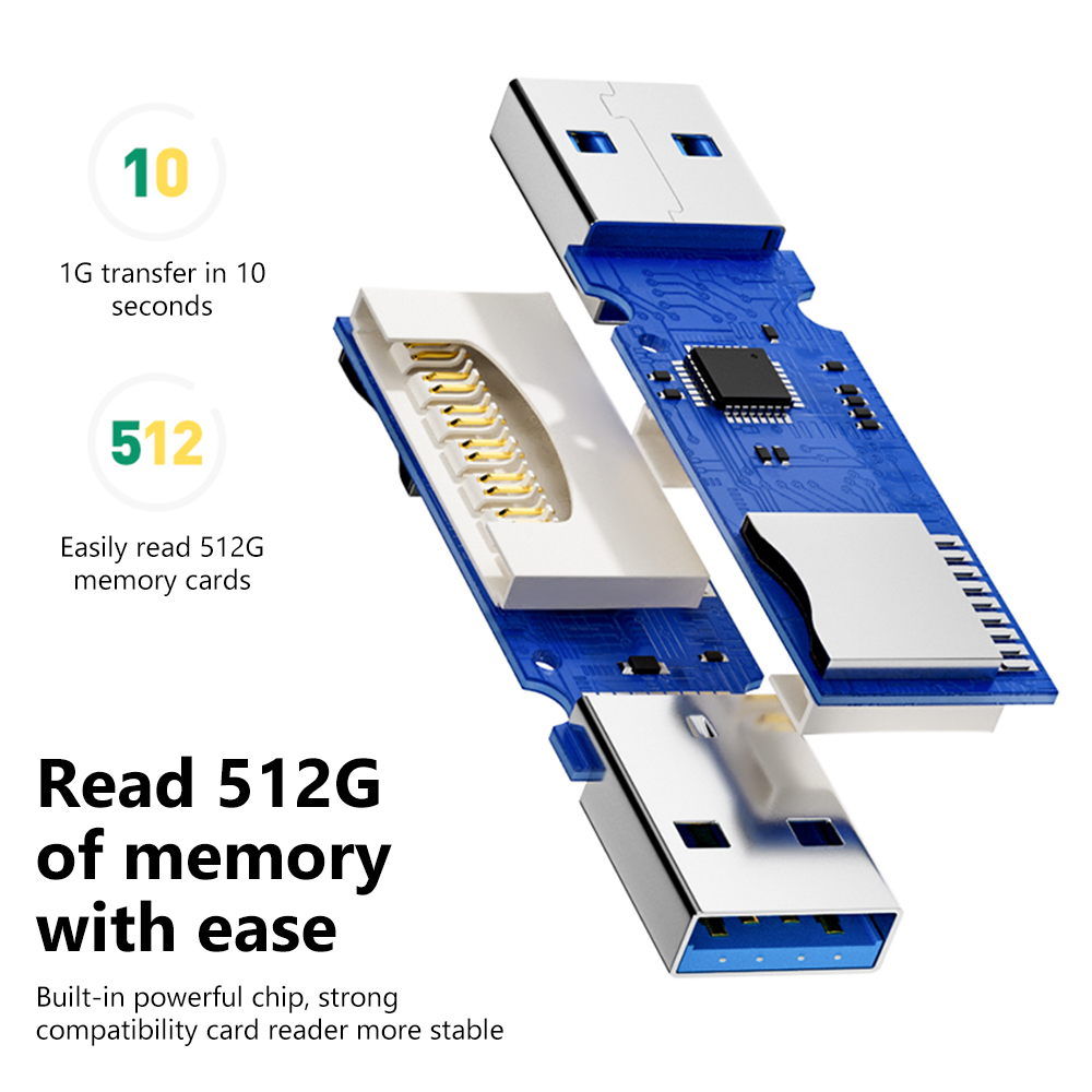 2 in 1 USB 3.0 카드 리더 휴대용 마이크로  - Laptop Accessories Gadgets 리뷰 및 가격