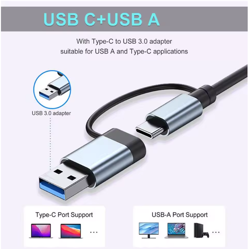 5/7/8 포트 USB A C 허브 컨센트레이터 3.0 - Laptop Accessories Gadgets 리뷰 및 가격