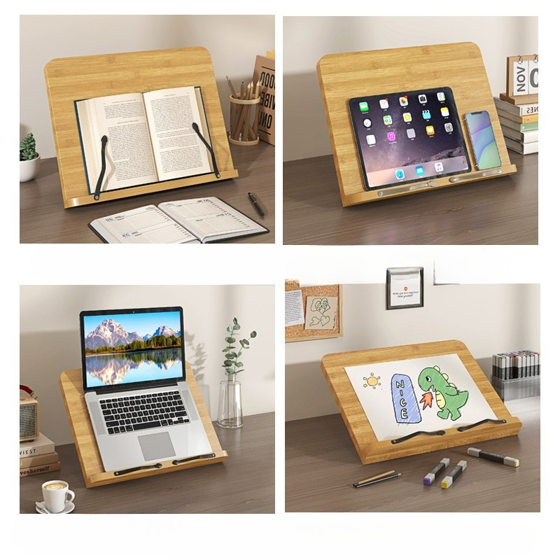 나무 독서대, 다기능 노트북 거치대, 8단계 높이 조절 - Laptop Ergonomic Accessories 리뷰 및 가격