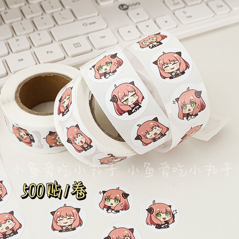 500개 스파이 패밀리 아니아 귀여운 곱슬 스티커, 저 - Laptop Accessories Cover 리뷰 및 가격