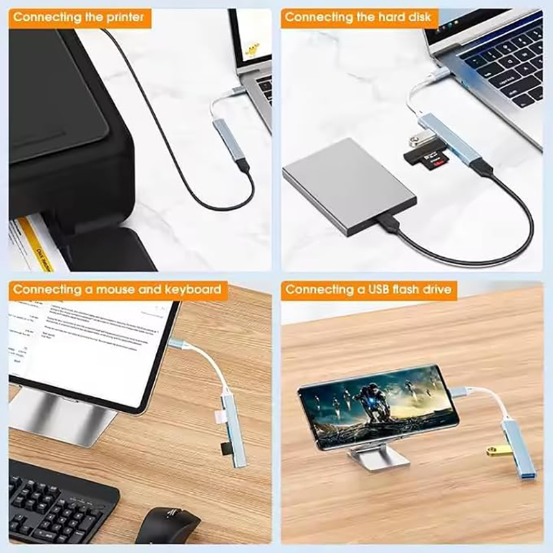 4포트 멀티 스플리터 타입 C 허브 USB 어댑터 OT - Mac Laptop Accessories 리뷰 및 가격