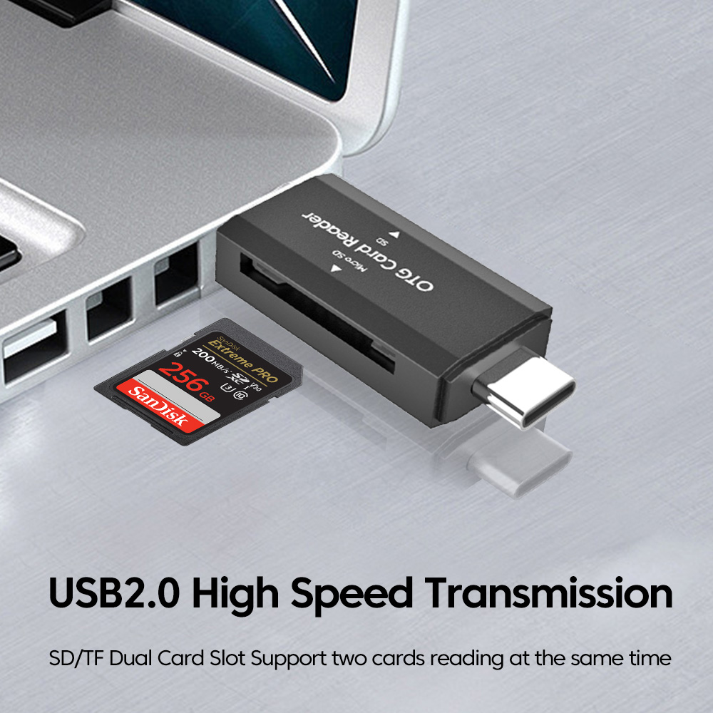 2 in 1 Type C SD TF 카드 리더기 USB - Laptop Accessories For Programmers 리뷰 및 가격