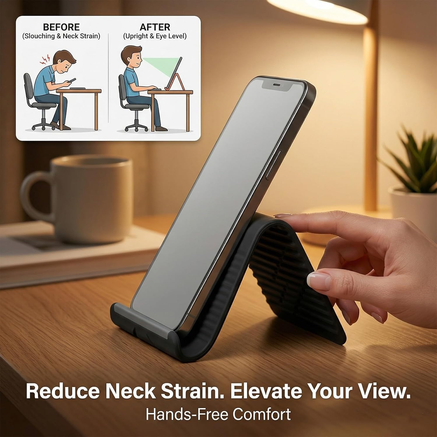 유연하고 접이식인 실리콘 폰 홀더, 휴대용 조절식 다각 - Laptop Ergonomic Accessories 리뷰 및 가격