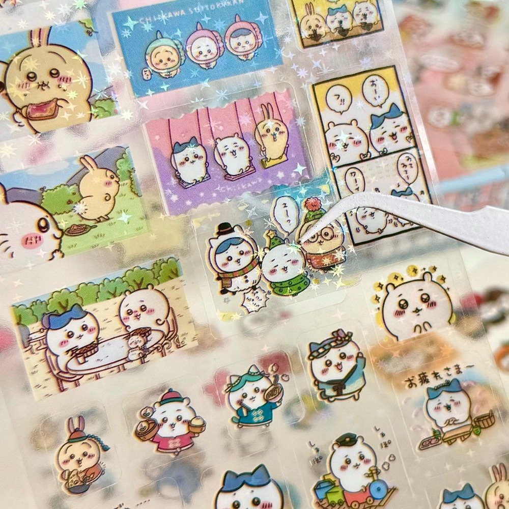 30Pcs Chiikawa 레이저 스티커 만화 방수 스 - Laptop Accessories Parts 리뷰 및 가격