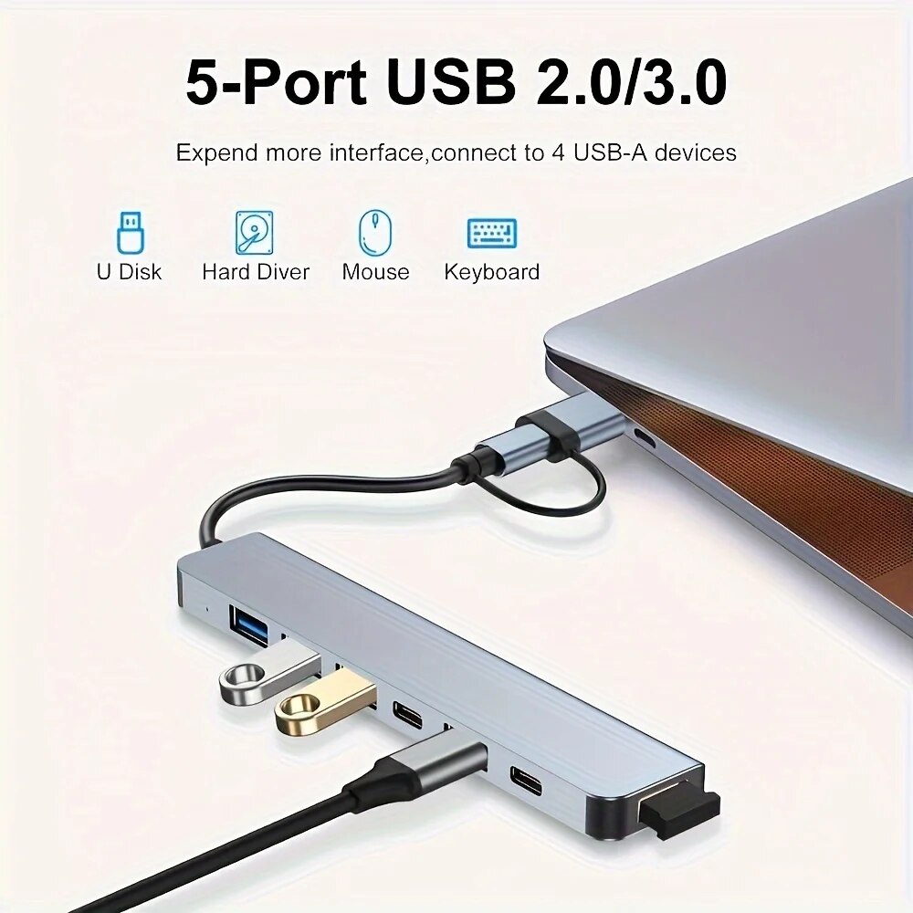 2 in 1 USB3.0 허브 7포트 타입 C 확장 스 - Laptop Accessories Gadgets 리뷰 및 가격