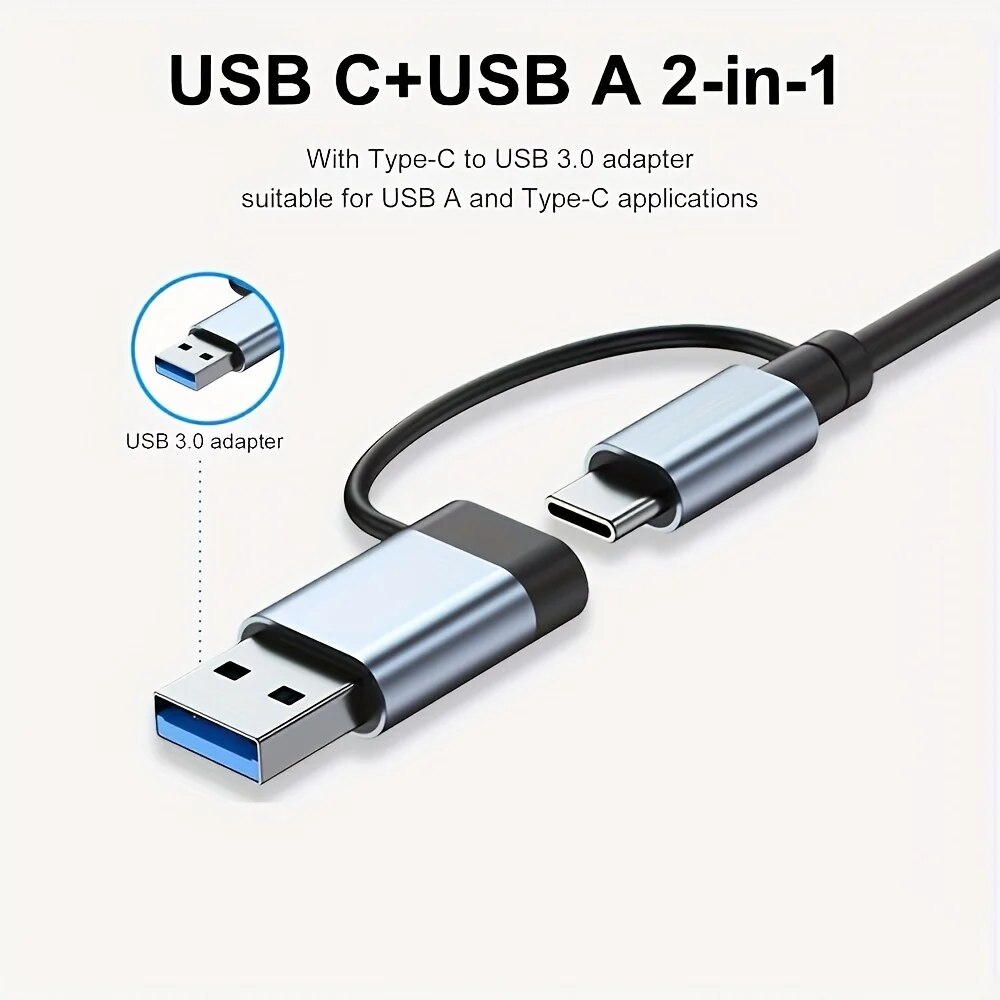 2 in 1 USB3.0 허브 7포트 타입 C 확장 스 - Laptop Accessories Gadgets 리뷰 및 가격