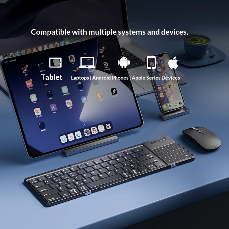Mengzu Tri Fold 무선 블루투스 키보드(숫자 - Laptop Ergonomic Accessories 리뷰 및 가격