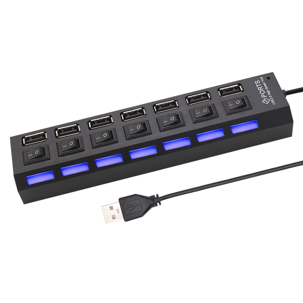 노트북 컴퓨터 액세서리용 7 포트 USB 2.0 허브  - Laptop Accessories Parts 리뷰 및 가격