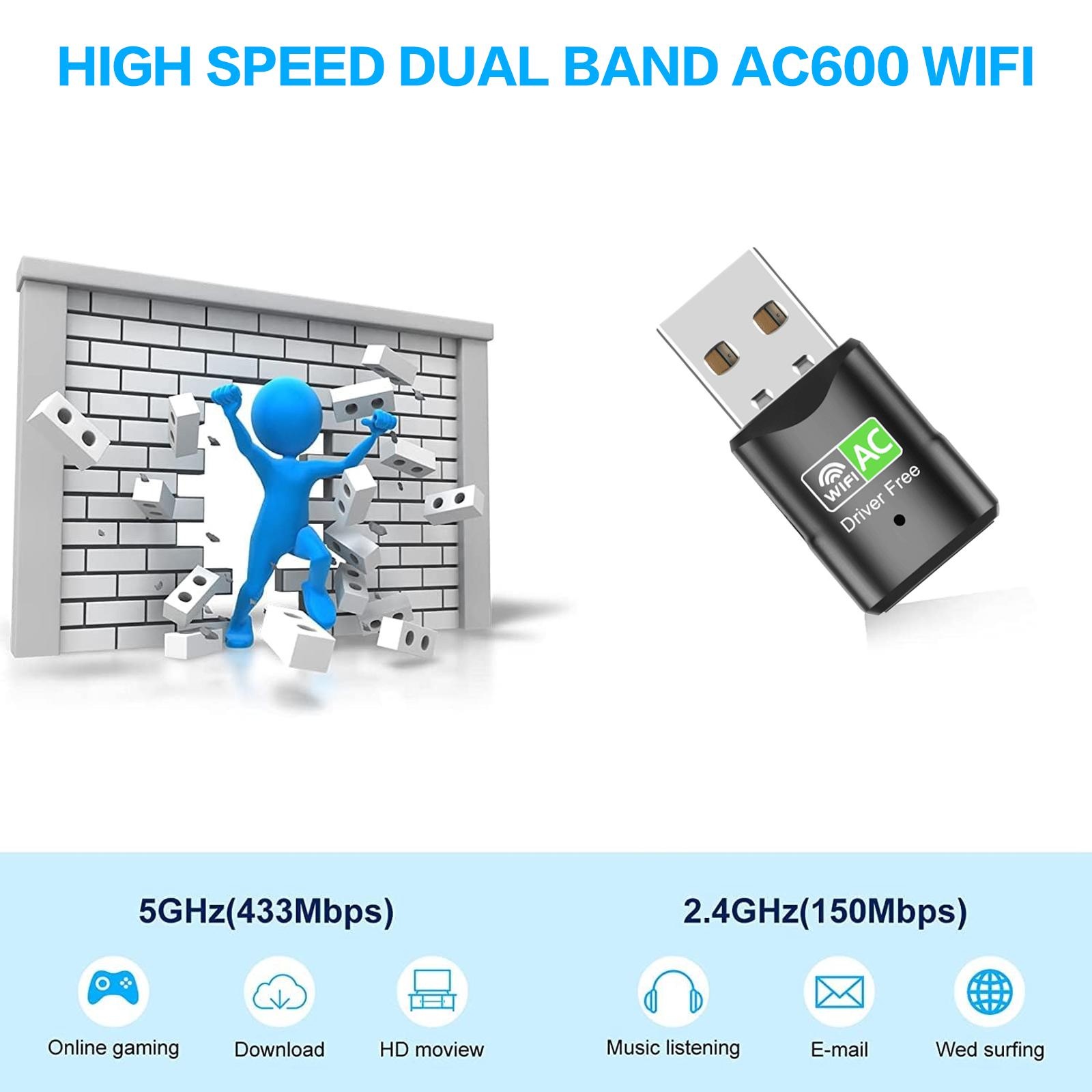 AC600 USB WiFi 어댑터, PC 데스크탑 노트 - Laptop Ergonomic Accessories 리뷰 및 가격