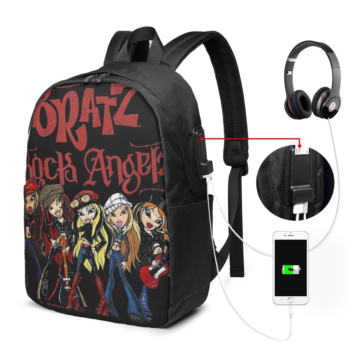 Bratz Rock Angelz 그룹 샷 백팩 여행 노 - Laptop Original Accessories 리뷰 및 가격