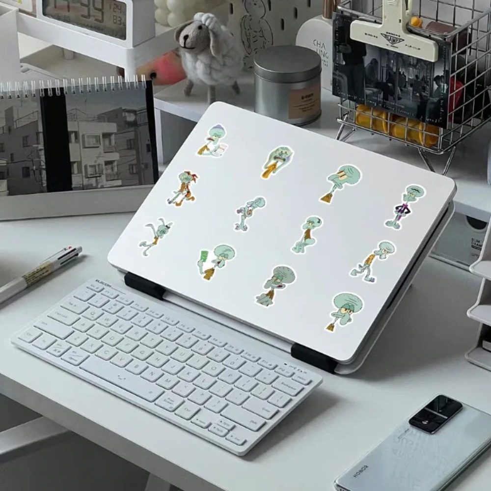 60개 스폰지밥 스퀴디워드 텐탈클스 장식 스티커 (노트 - Laptop Accessories Gadgets 리뷰 및 가격